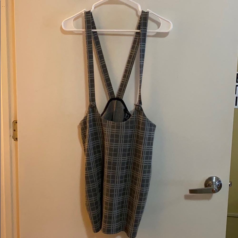 Forever 21 overall plaid pencil skirt